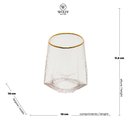 Ver imagem 5 de Conjunto 02 Copos Baixos de Cristal com Borda Dourada 550ml