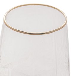 Conjunto 02 Copos Baixos de Cristal com Borda Dourada 550ml - 4
