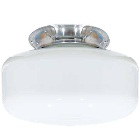 Plafon Colonial Alumínio Natural Drops Branco Boca 10 Retrô