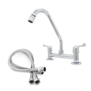 Ver imagem 1 de Kit Cromado Mist Mesa 3369 1/4 C62 + 2 Engate Malha 60cm