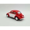 Miniatura Metal Volkswagen Fusca Vermelho Branco 1967 057d73 - 2