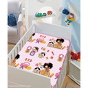 Ver imagem 1 de Cobertor Jolitex Turma da Monica Pelo Alto Rosa Abc