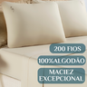 Conjunto de Lencol Casal King Size Casa Blanca 100%algodao Super Macio:caqui - 3