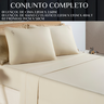 Conjunto de Lencol Casal King Size Casa Blanca 100%algodao Super Macio:caqui - 6