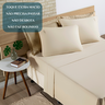 Conjunto de Lencol Casal King Size Casa Blanca 100%algodao Super Macio:caqui - 5