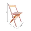 Ver imagem 5 de Combo 2 Jogos de Mesa 70x70 Dobrável com 4 Cadeiras Madeira Liso / Cru