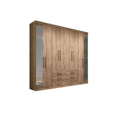 Guarda Roupa Casal 8 Portas e 6 Gavetas c/ Espelho Master 8.6 Atacama - Santos Andirá