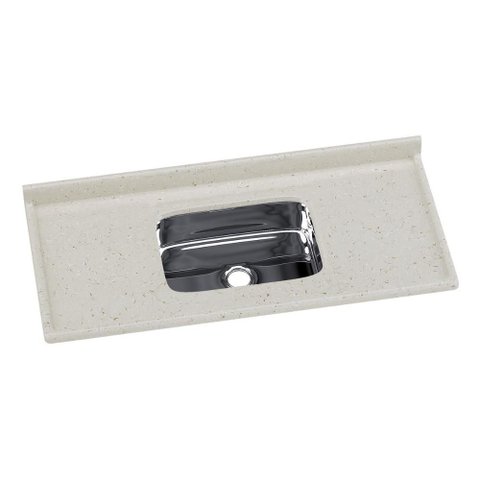 Pia de Cozinha Mármore Sintético 120x55cm com Cuba Aço Inox Multimóveis CR20472  