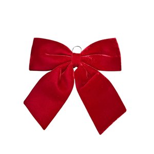 Laço Vermelho Aveludado Enfeite Natal Vila Natalina 35cm 45cm e 60cm Tamanho:g