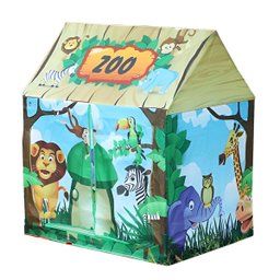 Barraca Infantil Cabana Tenda Toca Animais Zoológico Verde - 1