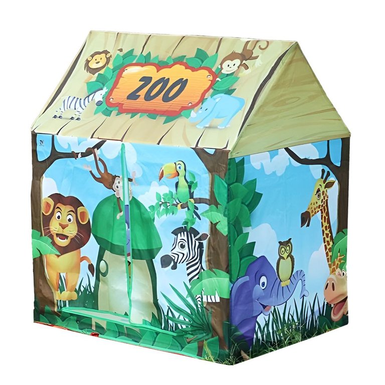Barraca Infantil Cabana Tenda Toca Animais Zoológico Verde