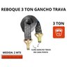 CINTA REBOQUE 4X4 OFF ROAD 50MM GANCHO TRAVA 3 TON CANVAS BRASIL REBOQUE GANCHO TRAVA 2 Metros Preto - 2