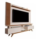 Ver imagem 2 de Rack com painel grecia 1.8 ripado tv até 72 pol-oferta:Off white/freijó