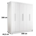 Ver imagem 2 de Guarda Roupa California 6 Portas Branco - Tigus