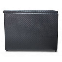 Puff Baú Banqueta Retangular Organizar e Decorar 55cm Preto Trançado Courino - 6