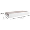 Bicama Cama com Auxiliar Solteiro Branca Chiara - Phoenix Baby - 4