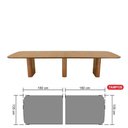 Ver imagem 5 de Mesa de Jantar Grand Mesa 14 Lugares Retangular Laminado Cinamomo 360cm Decorise