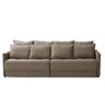 Sofá Cama Retrátil e Reclinável 2,50m com Molas Catarina Veludo Cappuccino Rover & Beato - 5