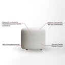 Ver imagem 4 de Poltrona de Amamentacao Lara com Balanco Puff Madeira Macica Tecido Chenille Off White