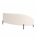 Ver imagem 2 de Sofá Pluma 2 Lugares 180cm Off White Bouclé Pés Preto Estrutura Madeira Sallar Home