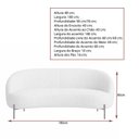 Ver imagem 6 de Sofá Pluma 2 Lugares 180cm Off White Bouclé Pés Preto Estrutura Madeira Sallar Home