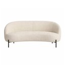 Ver imagem 7 de Sofá Pluma 2 Lugares 180cm Off White Bouclé Pés Preto Estrutura Madeira Sallar Home