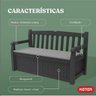 Banco e Baú Eden Gardem 265l Cinza Keter - 3