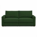 Ver imagem 6 de Sofá Sala de Estar Nilo Retratil Manual 160cm 2 Lugares Linho Verde m1 - Monari Design