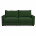 Ver imagem 3 de Sofá Sala de Estar Nilo Retratil Manual 160cm 2 Lugares Linho Verde m1 - Monari Design