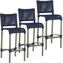 Ver imagem 1 de 3 Banquetas Haiti em Corda Náutica Alumínio Balcão Edícula Trama Original