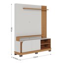 Ver imagem 4 de Estante de Tv 65 Polegadas 152cm Itaim C04 - D'Rossi Cor Off White Matte e Freijó