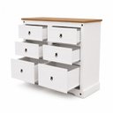 Ver mais imagens de Conjunto Quarto de Bebê 4 Peças com Berço Cômoda Guarda-Roupa e Colchão MDF Bege Retrô Smile