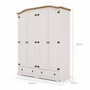 Ver imagem 6 de Conjunto Quarto de Bebê 4 Peças com Berço Cômoda Guarda-Roupa e Colchão MDF Bege Retrô Smile