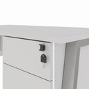 Ver imagem 6 de Mesa Escrivaninha 120cm x 60cm com Gaveteiro Suspenso e Tampo Chanfrado F5 Office