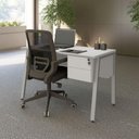 Ver imagem 7 de Mesa Escrivaninha 120cm x 60cm com Gaveteiro Suspenso e Tampo Chanfrado F5 Office