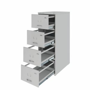 Arquivo de Aço 04 Gav – (70cm) – CHAPA # 22 – TRILHO TELESC – 1,33×0,47×0,70m – CZ/CZ – AMAPA – 1310
