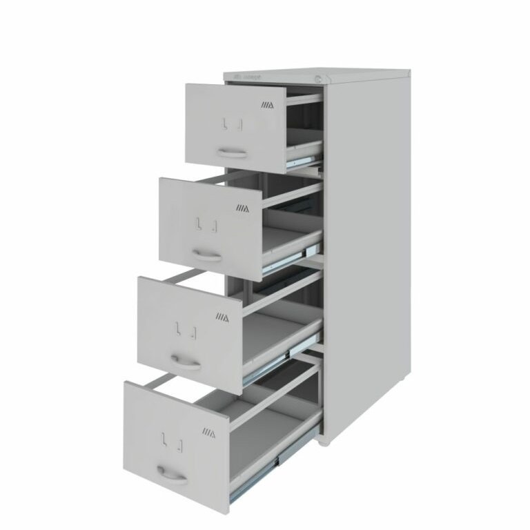Arquivo de Aço 04 Gav – (70cm) – CHAPA # 22 – TRILHO TELESC – 1,33×0,47×0,70m – CZ/CZ – AMAPA – 1310