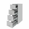 Arquivo de Aço 04 Gav – (70cm) – CHAPA # 22 – TRILHO TELESC – 1,33×0,47×0,70m – CZ/CZ – AMAPA – 1310 - 1