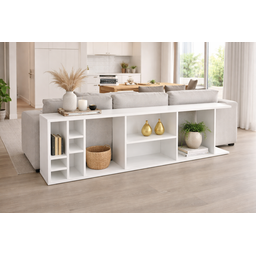 Aparador Mesa para Sofá com Adega Nicho Decoração - 1 Aparador Mesa para Sofá com Adega Nicho Decoração - 1