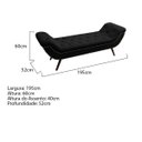 Ver imagem 3 de Recamier Divã Odessa P04 195 cm Suede - ADJ Decor - Preto TCA 944