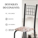 Ver imagem 7 de Conjunto de Mesa Tampo em MDF com 4 Cadeiras Dany Preto/Bege/Cinamomo