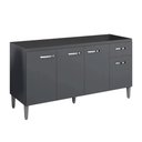Ver imagem 4 de Balcão de Cozinha Gabriela 4 Portas 1 Prateleira MDP 145cm Cinza Fosco