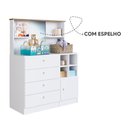 Ver imagem 2 de Cômoda Espelhada 4 Gavetas Porta Branco House Art In Móveis