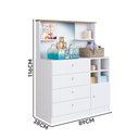 Ver imagem 4 de Cômoda Espelhada 4 Gavetas Porta Branco House Art In Móveis