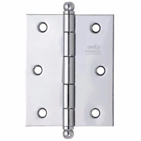 Jogo de Dobradiça União Mundial Sem Anel Polida 3,5cm