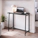 Ver imagem 1 de Mesa Dobrável Portátil 80cm X 77,5cm Industrial Pés em Metal Cor:grafite com Preto
