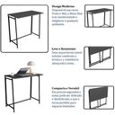 Ver imagem 5 de Mesa Dobrável Portátil 80cm X 77,5cm Industrial Pés em Metal Cor:grafite com Preto