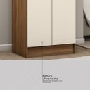 Ver imagem 6 de Armário Multiuso 1,8 M 2 Portas 4 Prateleiras - Viena:amendola Touch/off White