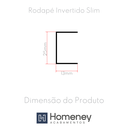 Ver imagem 2 de Rodapé Liso Invertido Alumínio Moderno Alta Durabilidade 20m - Natural Fosco Homeney