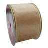 Kit 4 Fitas Aramadas Decoração Natalina 6cm X 9,14m Dourada - 1